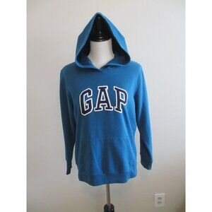 GAP LONG SLEEVED BLUE HOODIE LARGE WOMENS WITH DEFECTS